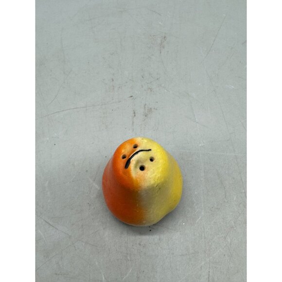 Vintage Pear-Shaped Ceramic Salt Pepper Shakers Hand Painted Yellow Orange READ - Picture 4 of 8